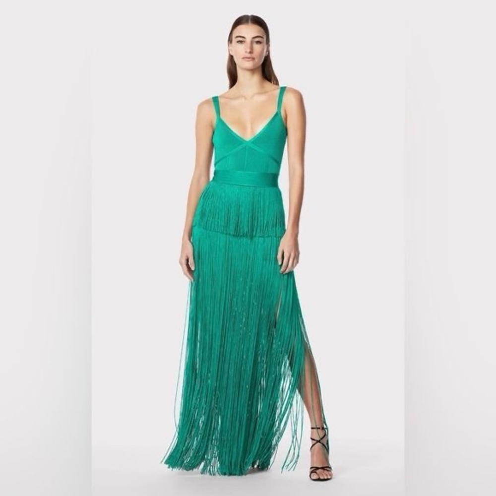 Green Herve leger maxi